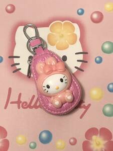 キーケース リモコン　スマートキー　キーケース　ケース　ハローキティ Hello kitty ピンク 自動車　リモコンキーケース　革　ジッパー