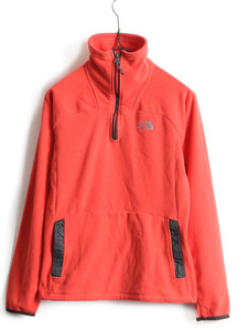 希少サイズ S ■ ノースフェイス ジップ ハイネック 長袖 フリース Tシャツ ( レディース ) 古着 ロンT The North Face プルオーバー 薄手