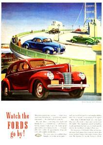 ◆1940年の自動車広告　フォード2　Ford V8