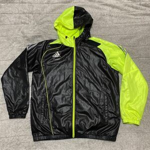 4B adidas アディダス Professional プロフェッショナル ナイロンジャケット ウィンドブレーカー L 黒 ブラック 格安