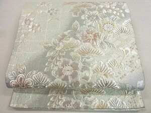 平和屋2■六通柄袋帯　ふくれ織　辻が花　金銀糸　逸品　DAAA1751du