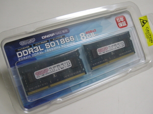 ☆★ジャンクPCパーツ★☆ CENTURY QNAP NAS専用 DDR3L-14900 1866MHz 204Pin 4GBx2=8GB Kit♪ ★両面チップ搭載★ 未使用 安心の日本製