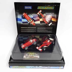 【中古・未使用品】Scalextric スロットカー 50周年 FERRARI 375 + F1 248 2台セット フェラーリ スケーレックストリック C2782A