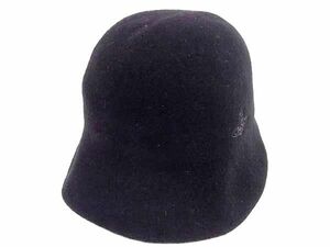 1円 ■新品■未使用■ Vivienne Westwood ヴィヴィアン オーブ ウール100％ バスククロッシェ バケットハット 帽子 ブラック系 AW6899