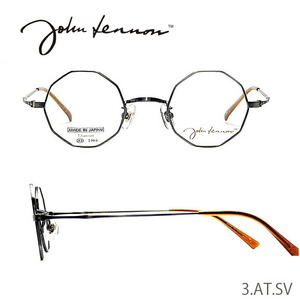 【度付レンズ込】ジョンレノン JOHN LENNON JL-1087-3 AT.SV 10角形 眼鏡 メガネ 日本製 国産