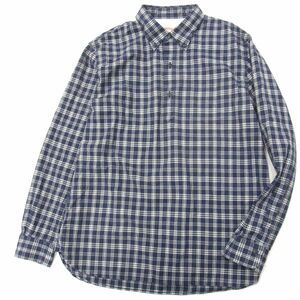 ☆Brooks Brothers ブルックスブラザーズ 長袖シャツ ハーフボタン プルオーバー 春物 チェック柄 ボタンダウン メンズ 1円スタート