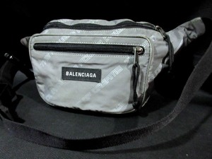 定価12万 バレンシアガ BALENCIAGA Power of Dreams ウエストバッグ ボディバッグ 482389 リフレクター Explorer Printed Shell Belt Bag