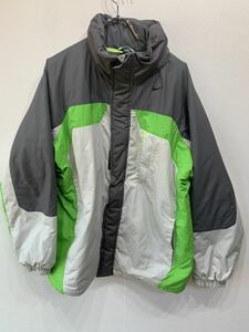 NIKE/ナイキ　スポーツウェア　上着　メンズLサイズ　緑/グリーン　 灰/グレー　厚手　防寒　冬物　大きいサイズ　トレーニング　G629