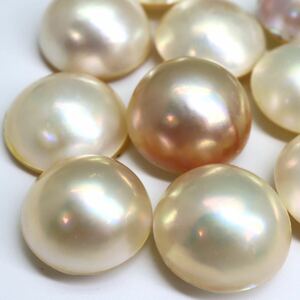 (マベパール10点おまとめ)m 20g/100ct 13.5-15.5mm pearl パール 半円真珠 ジュエリー jewelry 裸石 宝石 ②k