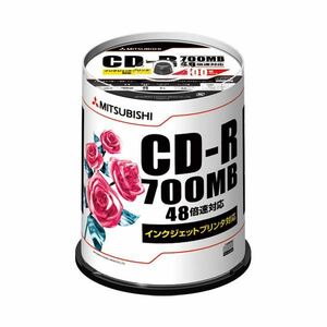 【新品】三菱化学 データ用CD-R 100枚入り SR80PP100