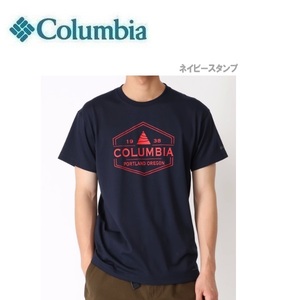 Columbia コロンビア アーバンハイクＴシャツ ネイビースタンプ XL　PM0052　メンズ　半袖　アウトドア　キャンプ