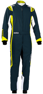 【新品】sparco スパルコ レーシングスーツ THUNDER サンダー CIK/FIA Level-2公認 グレー/イエロー XXLサイズ