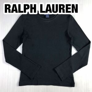 RALPH LAUREN ラルフローレン 長袖Tシャツ M ブラック 刺繍ポニー ロンT