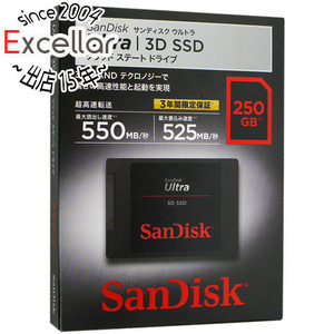 【ゆうパケット対応】SANDISK Ultra 3D SSD 250GB SDSSDH3-250G-J25 [管理:1000007658]