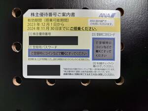 【番号通知】ANA株主優待券1枚（搭乗期限2024年11月30日）