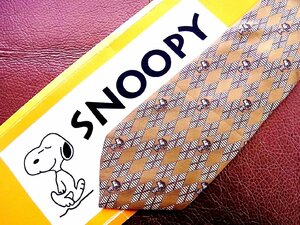 ★並品★4K00377【ピーナッツ】SNOOPY 「スヌーピー アーガイル 柄」ネクタイ