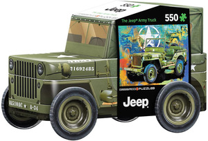  EU 8551-5598 550ピース ジグソーパズル 米国輸入 ジープボックス in a Tin Shaped Military Jeep