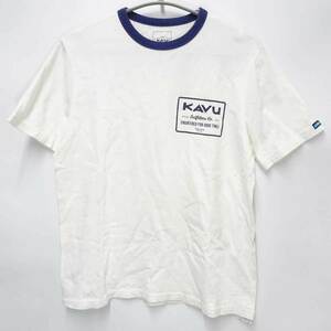 【中古】カブー 半袖 Tシャツ S ホワイト メンズ KAVU ロゴプリント