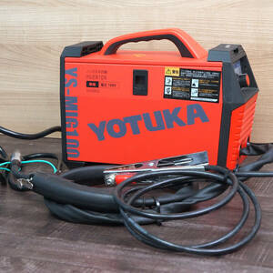 【1円】YOTUKA 半自動溶接機 YS-MIG100 インバーター 直流 100V ノンガス ハイガー産業 ワイヤ付 通電動作確認済