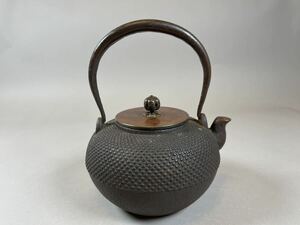 鉄瓶 煎茶道具 茶道具 急須 釜師 湯沸 斑紫銅蓋 