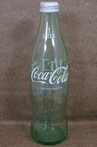 [珍品]Coca-Cola 1リットル 瓶 1980年代頃 当時物 日本製 コカ・コーラ 空瓶 ディスプレイ 雑貨