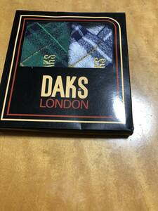 未使用！DAKSLONDONハンカチ2枚セット【元箱入り】日本製ダックスパイル地ハンカチ☆三共生興㈱ハンドタオル綿 100％！他にもタオル出品中