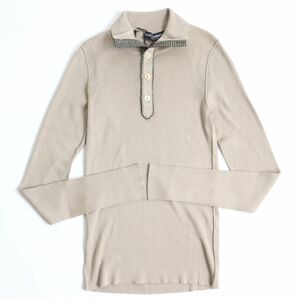 未使用品◆定価96600円 DOLCE＆GABBANA ドルチェ＆ガッバーナ シルク混 ロングスリーブ 長袖 セーター/ニット ベージュ 44 伊製 正規品