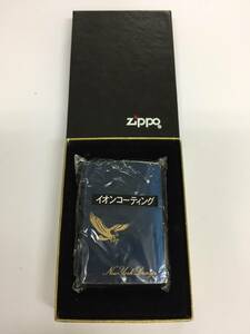 1円～！ZIPPO ジッポ ライター イーグル 鷹 鷲 ニューヨークデザイン ブルーイオンコーティング 1997年 オイルライター 着火確認済み