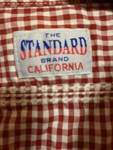 送料無料 SALE中 STANDARD CALIFORNIA スタンダードカリフォルニア 長袖 チェックシャツ メンズ 赤 M 中古