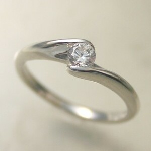 婚約指輪 シンプル エンゲージリング ダイヤモンド 0.2カラット プラチナ 鑑定書付 0.25ct Dカラー VVS2クラス 3EXカット GIA