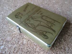 ZIPPO 『HOW ABOUT SWIMMING WITH ME？1932-1992』 水着美女 プールサイド ゴールド ソリッドブラス オイルライター ジッポー 廃版激レア