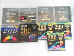 V 12-8 未開封 FD フロッピーディスク 9枚セット TDK 2DD 4枚 マクセル 2HD 4枚 富士フィルム 2HD 1枚 記録媒体