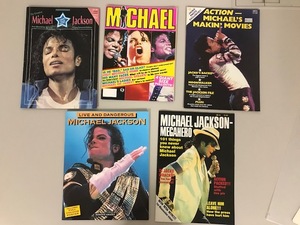 マイケル ジャクソン 洋書5冊 写真集 本 特集雑誌 MICHAEL JACKSON featured magazine/photo book/当時物 主に80年代 80
