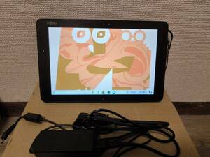 ChromeBook化済 富士通 タブレットARROWS Tab Q508/SE 10.1型 Atom x5-Z8550 1.44GHz 4GB SSD64GB + ACアダプタ androidアプリ動作品