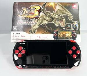 動作確認済/初期化済/バッテリー欠品 PSP モンスターハンター ポータブル 3rd 新米ハンターズパック