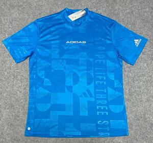 送料350円～◇新品◇adidas GOLF アディダスゴルフ◇Oサイズ◇吸汗速乾/ストレッチ エンボスプリント 半袖 モックネック シャツ