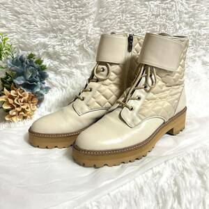 【美品】　DIANA　ダイアナ シューズ ハイカット キルティング ブーツ　(240424-ss-12)