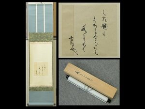 【心庵】掛軸　田山方南　紙本　書　俳句／肉筆　共箱　真作　文化財調査官　国宝鑑査官　TL023