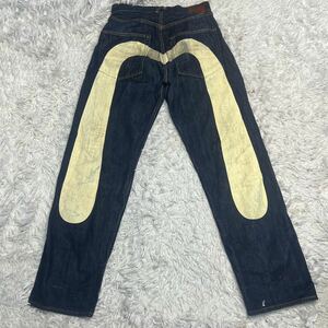 evisuデニム NO.2 大黒ビッグカモメ デニムパンツ lot2001 W32 大カモメ エヴィスジーンズ