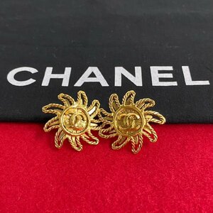 ほぼ未使用 コメあり CHANEL シャネル ヴィンテージ 94A ココマーク ロゴ モチーフ イヤリング アクセサリー レディース ゴールド 47970