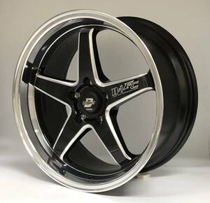 LENSO PROJECT-D D-1FC 18x8.5J +35 5-114.3 BK/MACHINED&MILLED 2本セット RX-7 シルビア スカイライン マークX