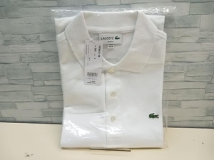 美品 LACOSTE ラコステ ホワイト PH7937J-99 スリムフィットソリッドポロシャツ 半袖 新品タグ付き