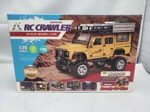 新品未開封 1/28 SG 2801 4WD RC Land Rover Defender 110 LED オフロードラジコンカー ランドローバー メタルボディ 黄