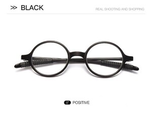 度数+1.0　61026ブラック　老眼鏡　シニアグラス　丸メガネ　昭和レトロ