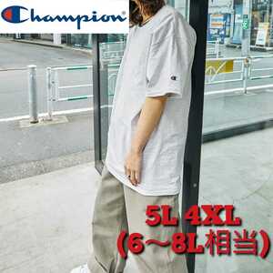 新品 5L 4XL アッシュ チャンピオン 無地 Tシャツ オーバーサイズ Champion
