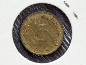 《ドイツ》◆5ペニヒ◆ブラス・クラッド・スチール貨■1950年