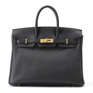 エルメス バーキン25 ブラック/ゴールド金具 トゴ Y刻印 HERMES Birkin ハンドバッグ 黒 【安心保証】