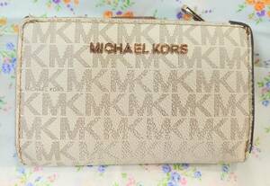 [2つ折り財布]Michael　Kors(マイケルコース)　ウォレット　MKモノグラム折りたたみ財布