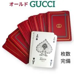 レア 希少 GUCCI グッチ オールドグッチ トランプ 赤 ハイブランド ロゴ