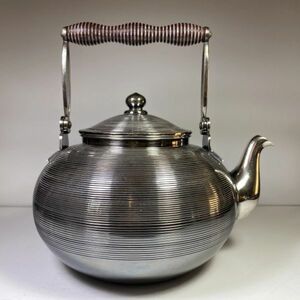 純銀製 湯沸 木取手 煎茶道具 桐箱付 銀瓶 やかん
